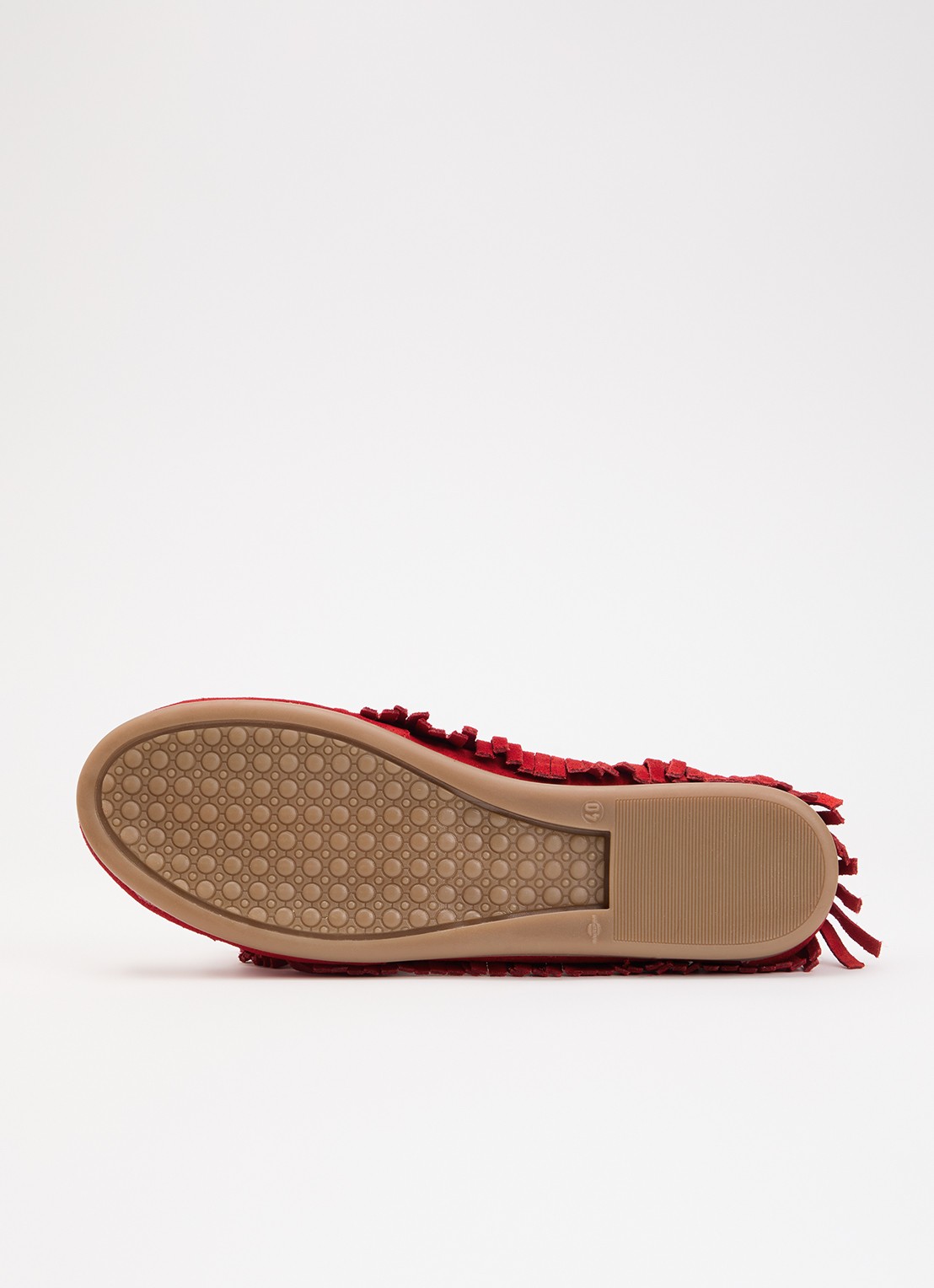 Posa Native bootschoen van suède met franjes - detail 3 rood