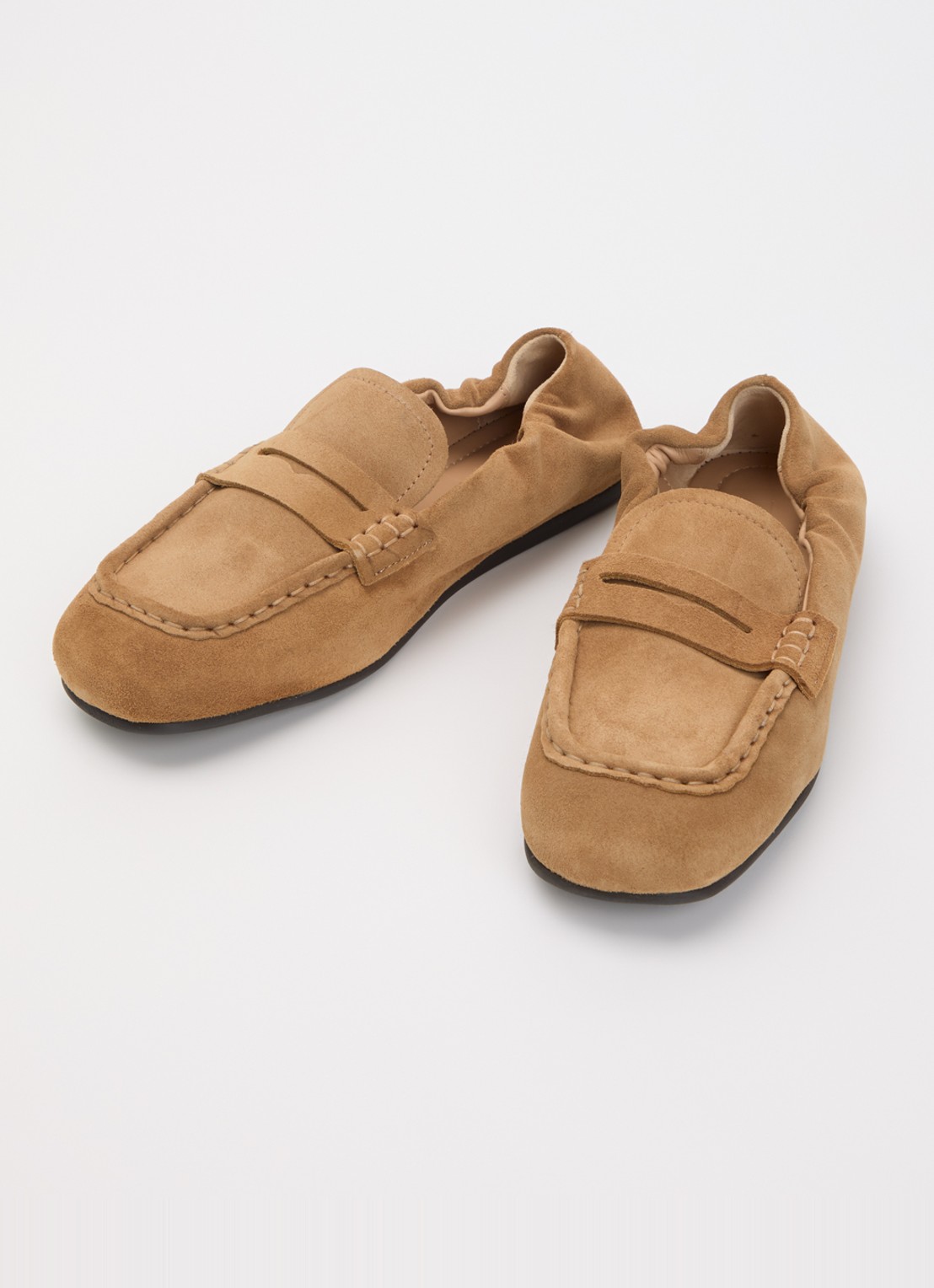 Posa Penny loafer van suède - detail 3 camel