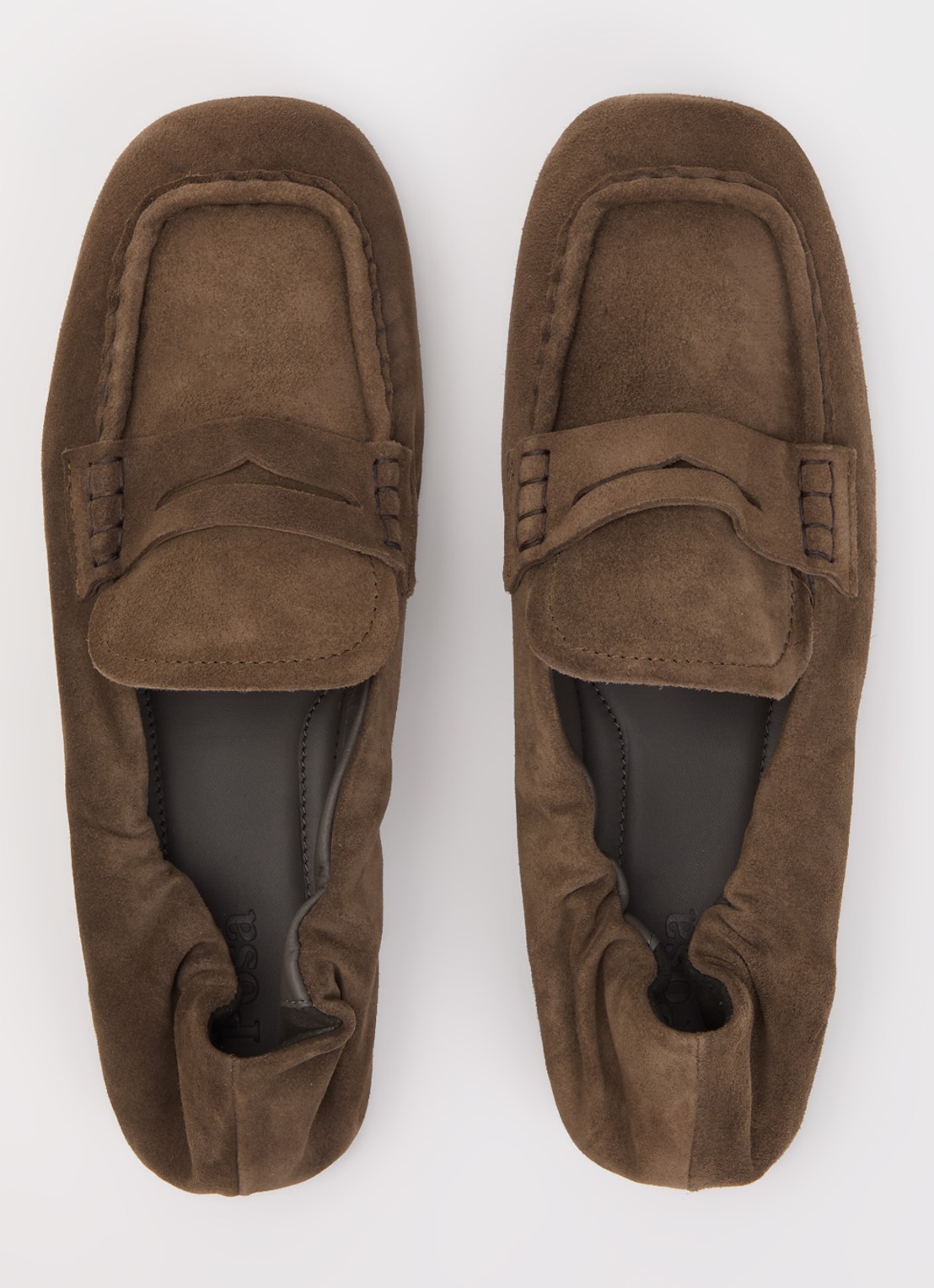 Posa Penny loafer van suède - detail 3 bruin