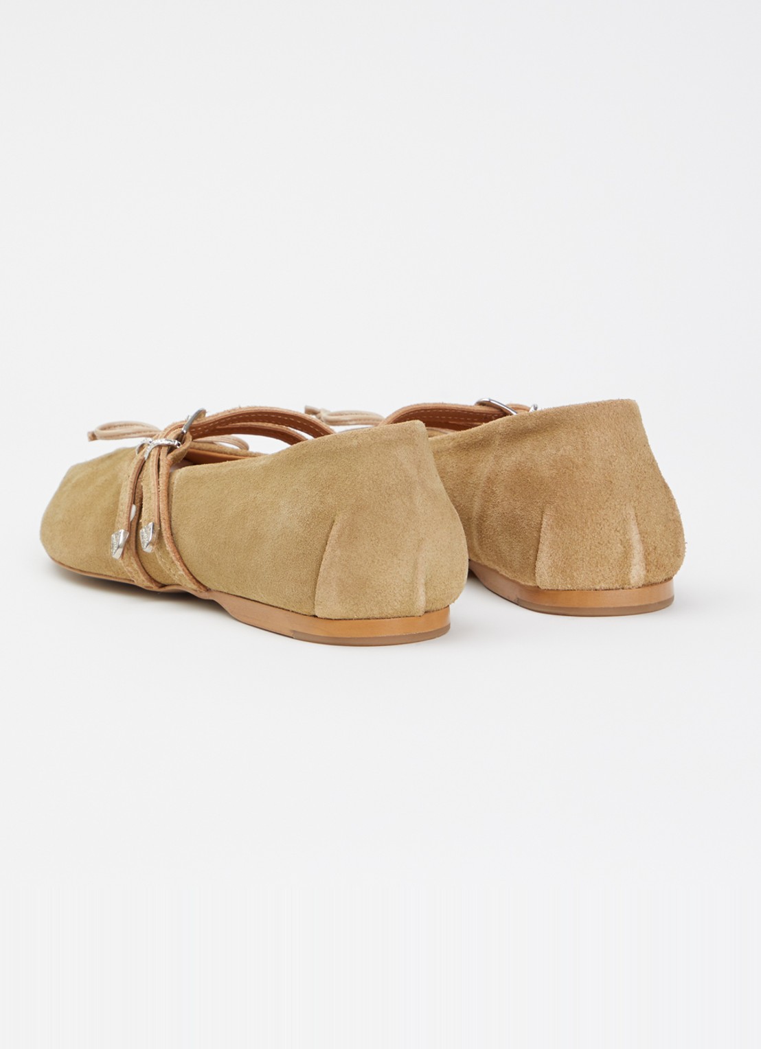 Posa Vita ballerina van suède - achterkant 5 khaki