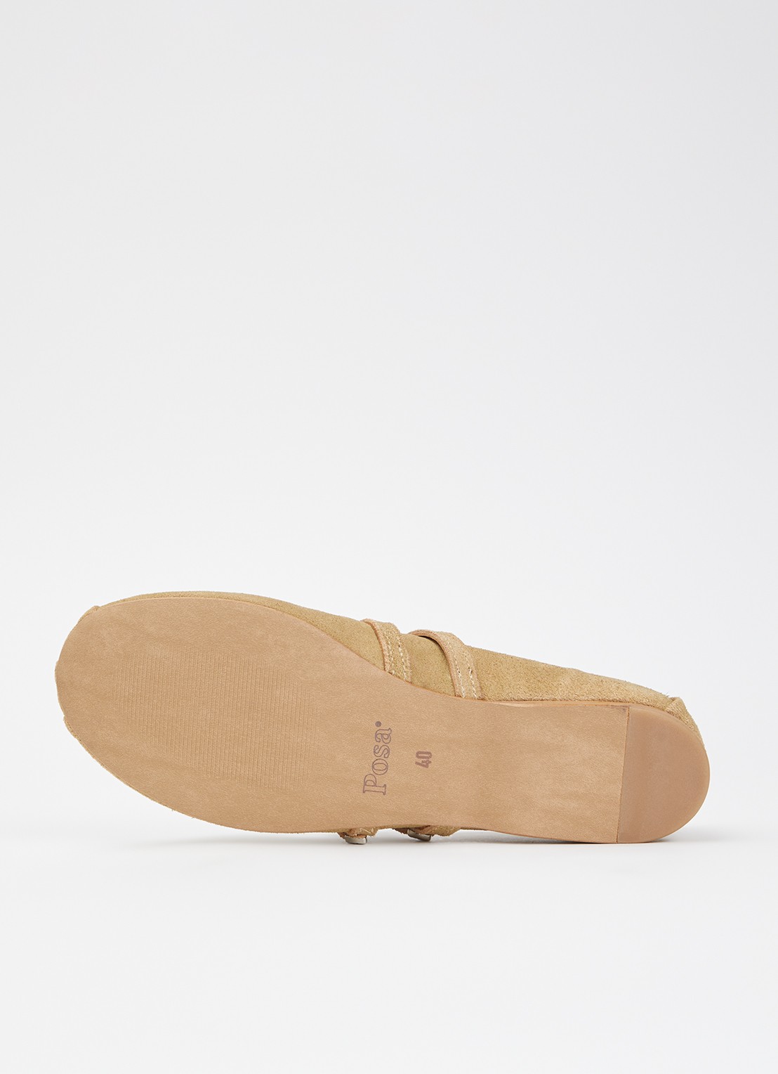 Posa Vita ballerina van suède - detail 3 khaki