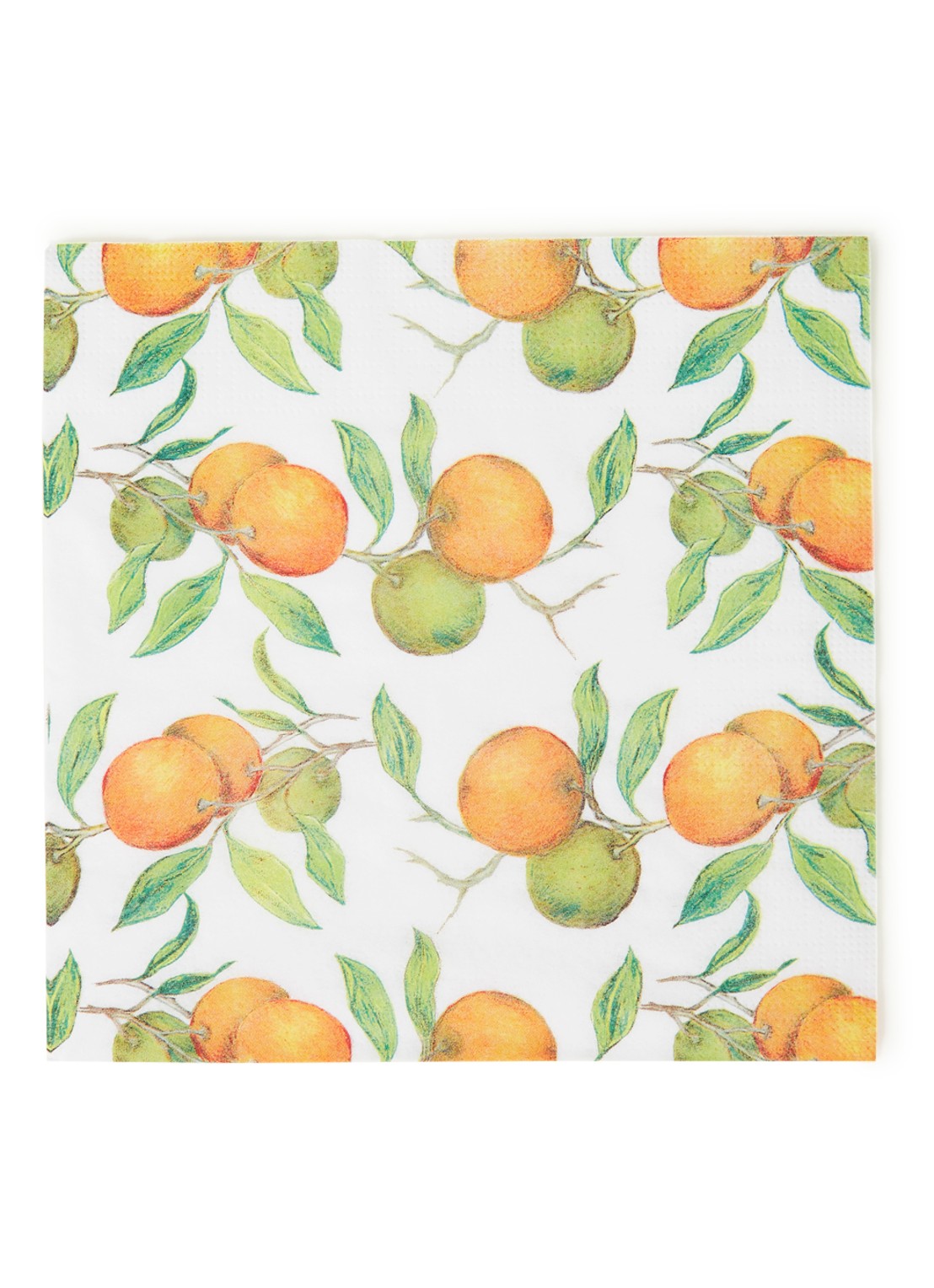 ppd Beautiful Oranges servetten 33 x 33 cm - voorkant oranje
