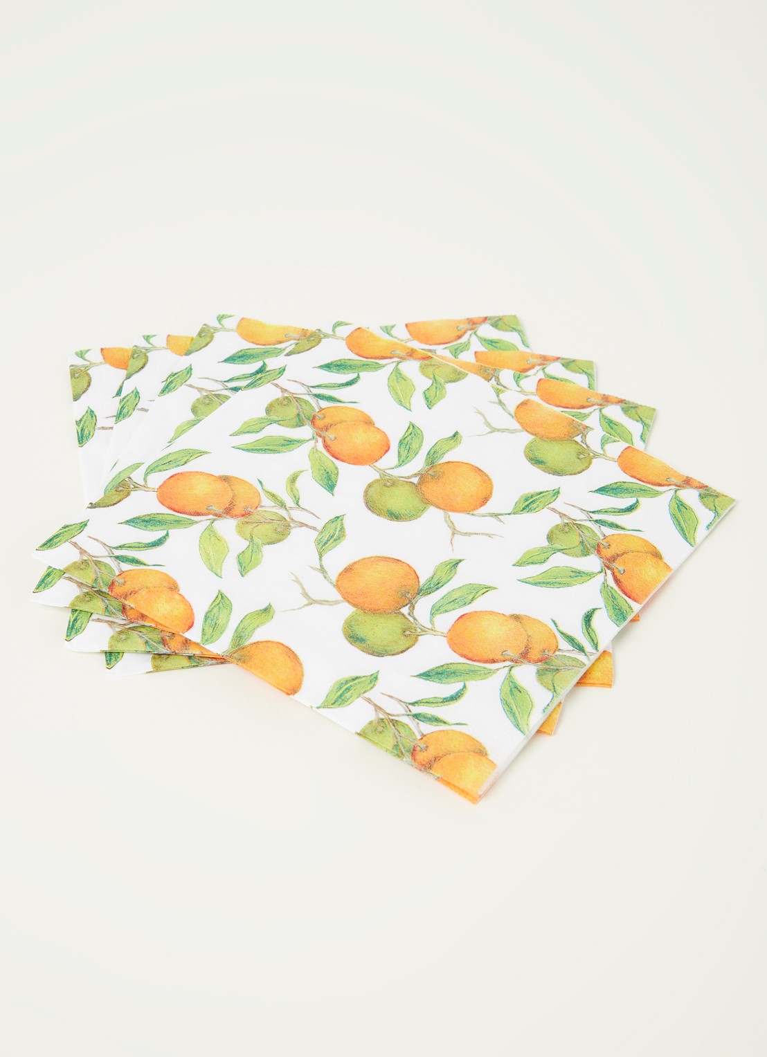 ppd Beautiful Oranges servetten 33 x 33 cm - voorkant 2 oranje