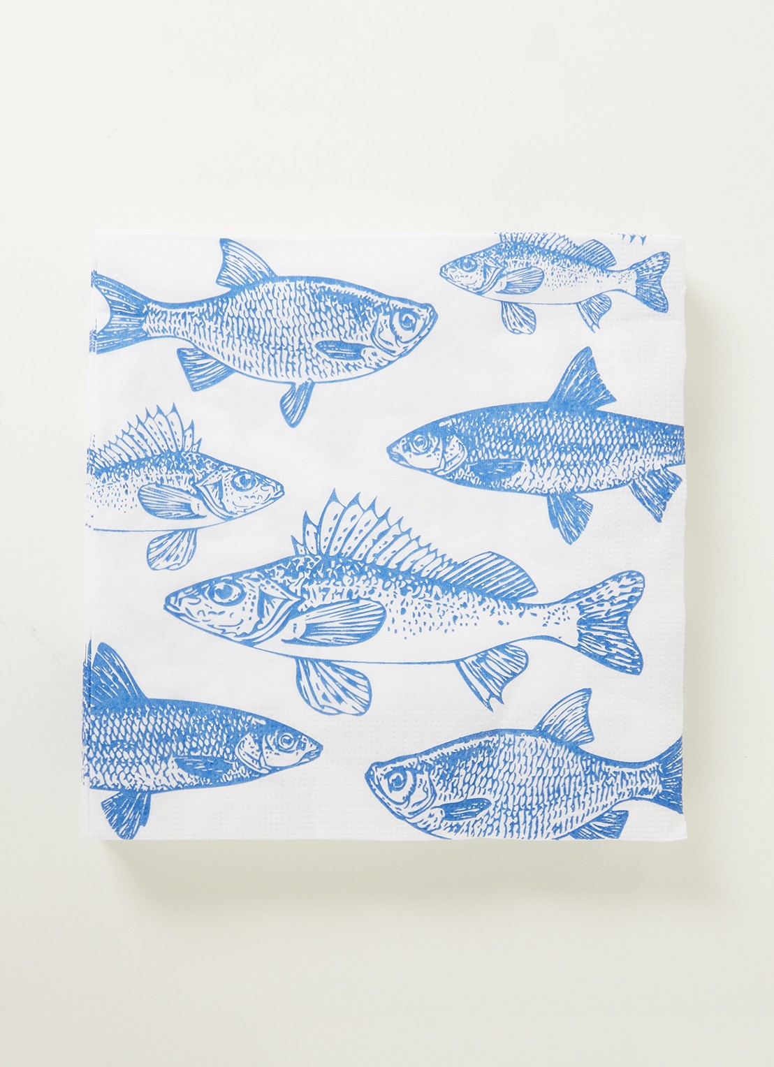 ppd Graphic Fishes Marine servetten 33 x 33 cm - voorkant 2 blauw