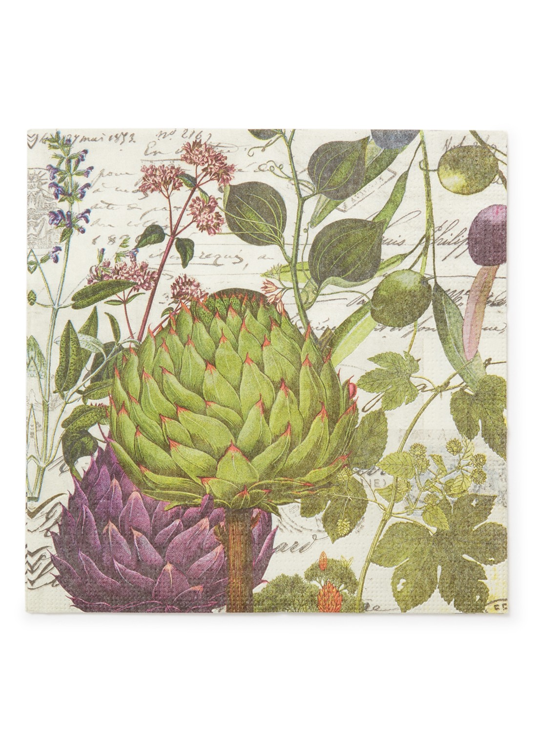 ppd Taormina servetten 33 x 33 cm - voorkant groen