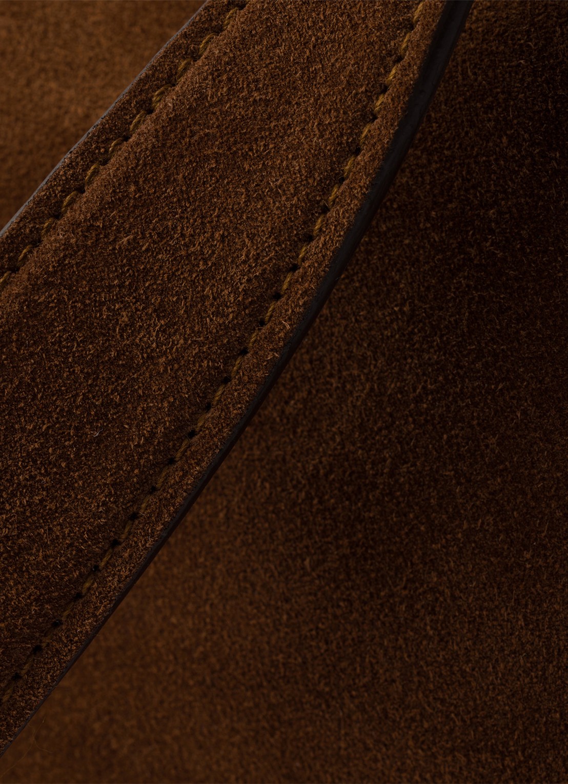 Prada Aimée Medium schoudertas van kalfssuède - detail 7 donkerbruin