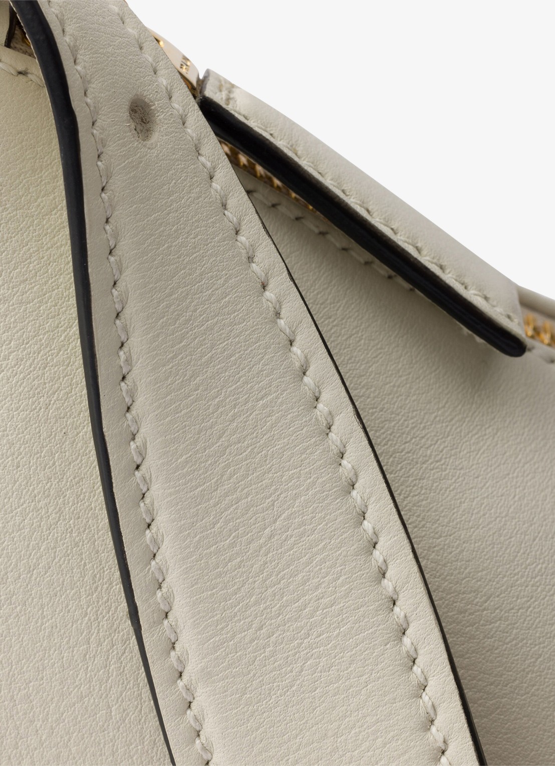 Prada Aimée Medium schoudertas van leer - detail 5 gebroken wit