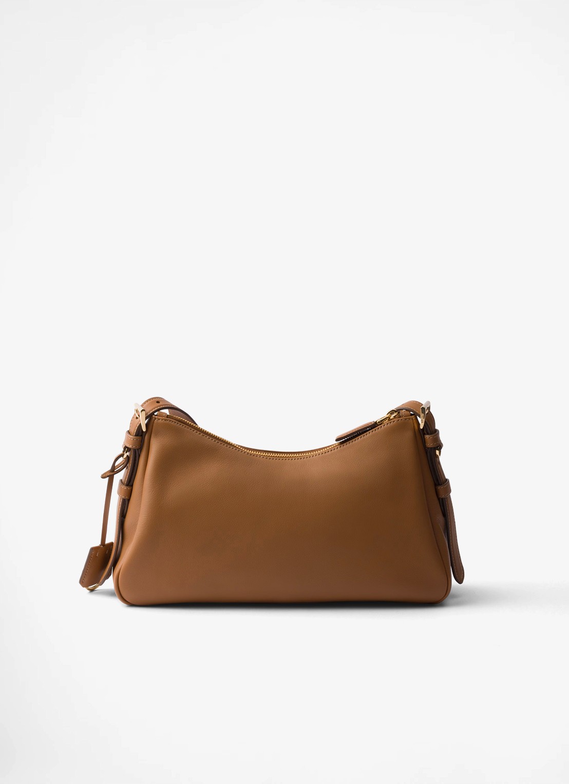 Prada Aimée Medium schoudertas van leer - achterkant 6 bruin