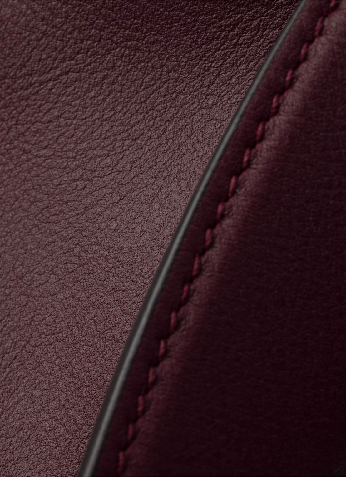 Prada Aimée Medium schoudertas van leer - detail 6 bordeauxrood