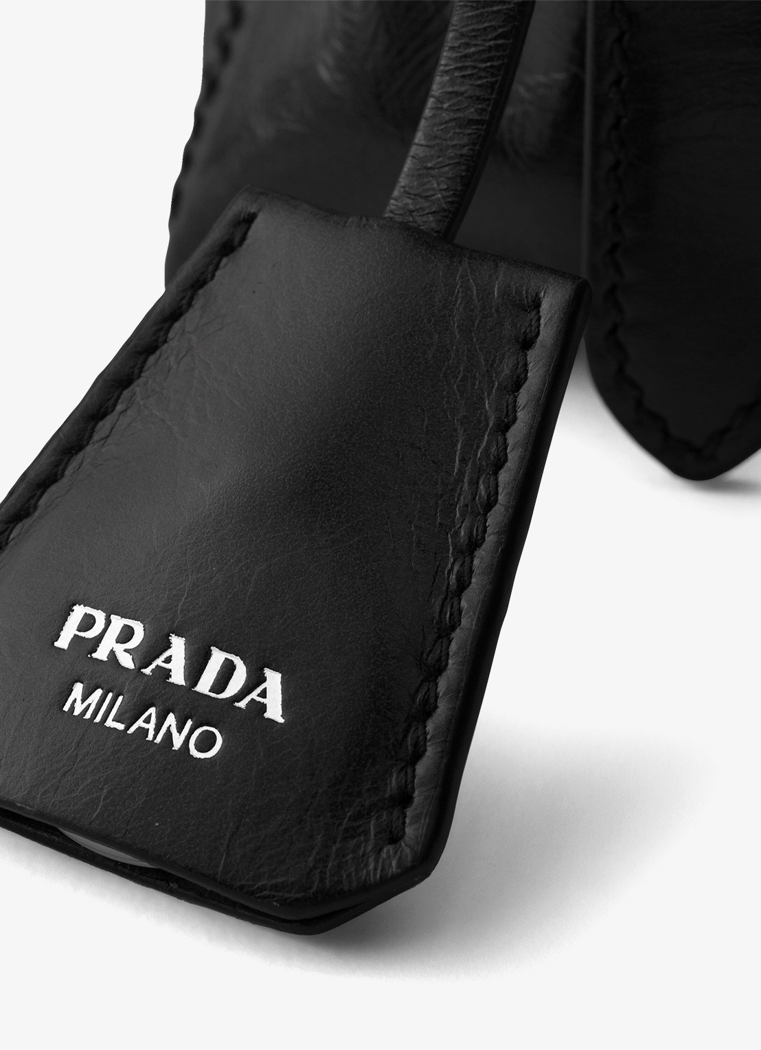 Prada Aimèe Medium schoudertas van leer - detail 4 zwart