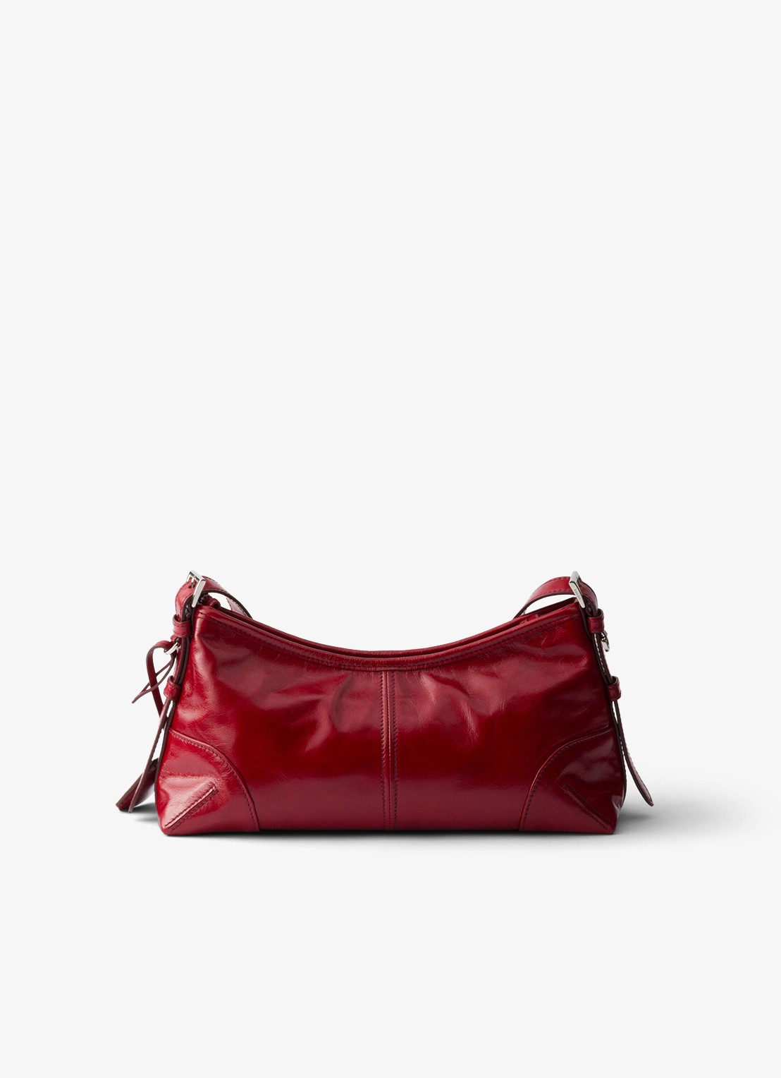 Prada Aimèe Medium schoudertas van leer - achterkant rood