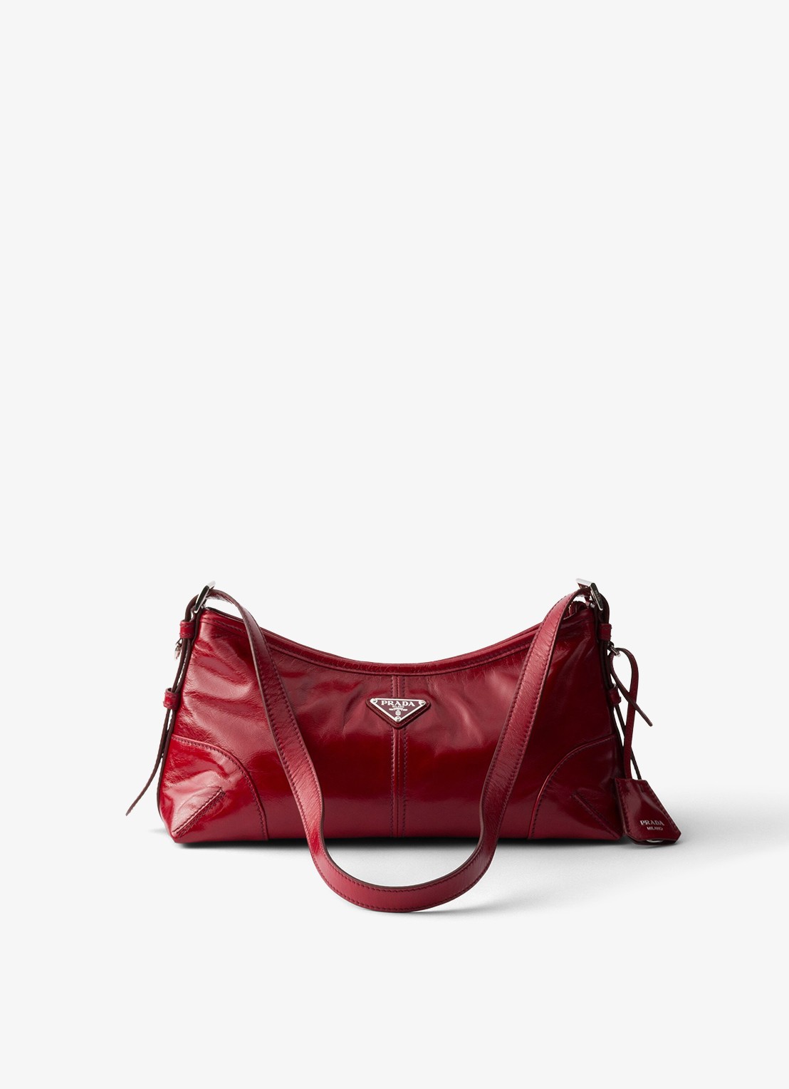 Prada Aimèe Medium schoudertas van leer - voorkant 5 rood