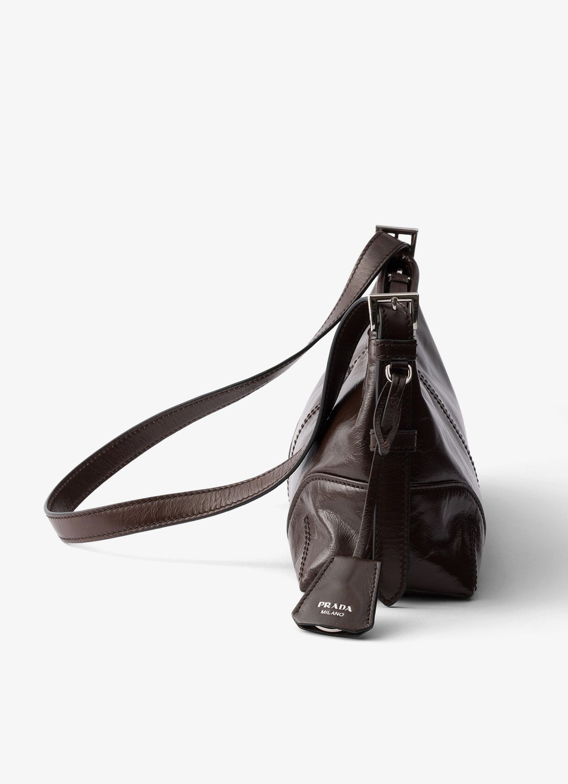 Prada Aimèe Medium schoudertas van leer - detail 3 bruin