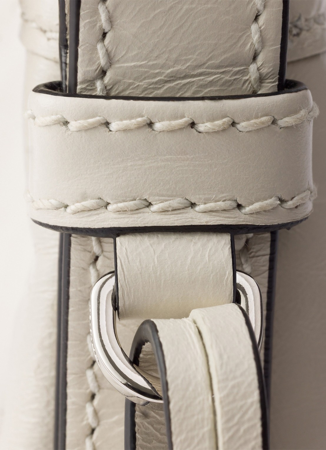 Prada Aimèe Medium schoudertas van leer - detail 3 wit