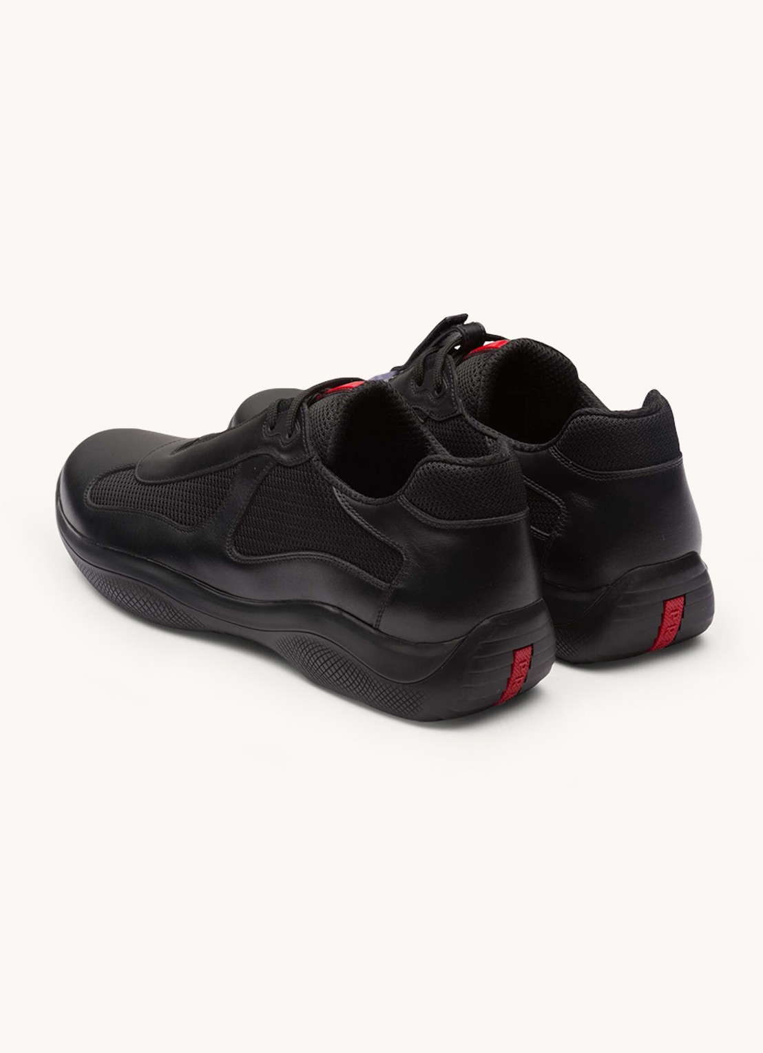 Prada America's Cup Original sneaker met leren details - detail 5 zwart