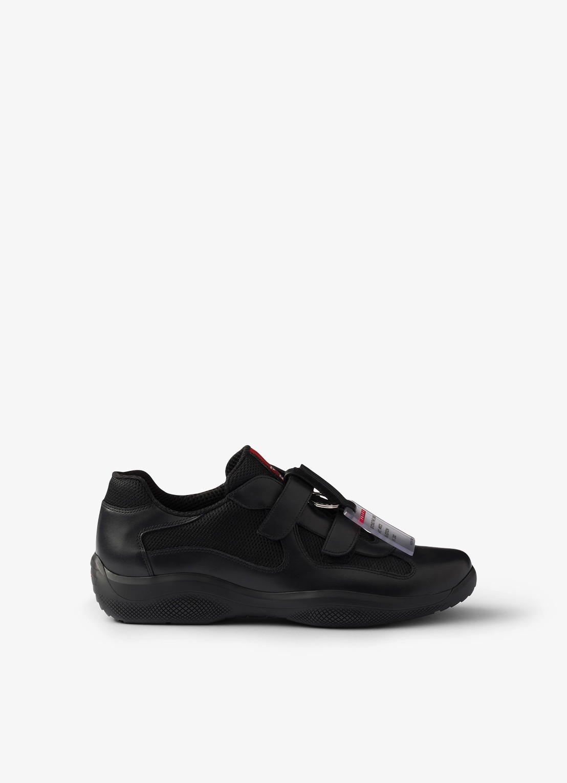 Prada America's Cup Original sneaker met leren details - voorkant 2 zwart