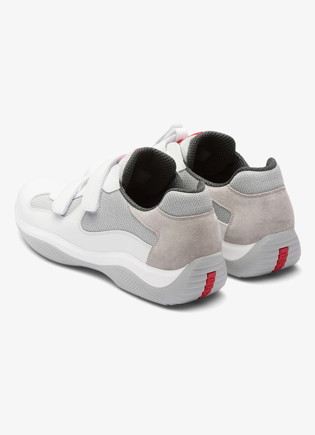 Prada America's Cup Original sneaker met leren details - achterkant 3 wit