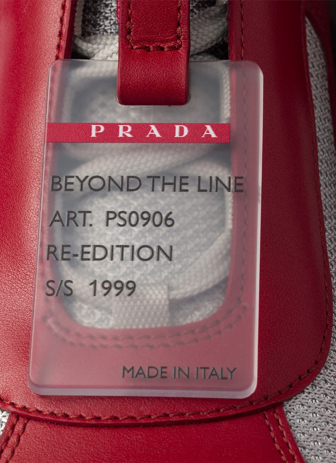 Prada America's Cup Original sneaker met leren details - detail 2 rood