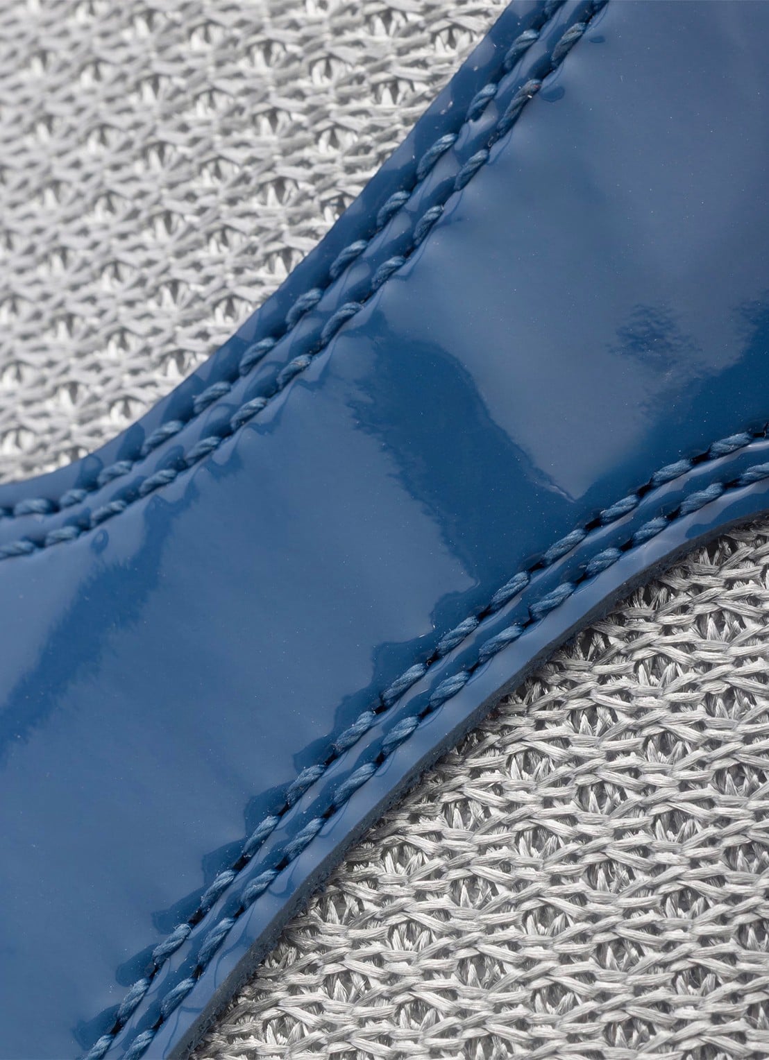 Prada America's Cup sneaker met lakleren details - detail 3 blauw