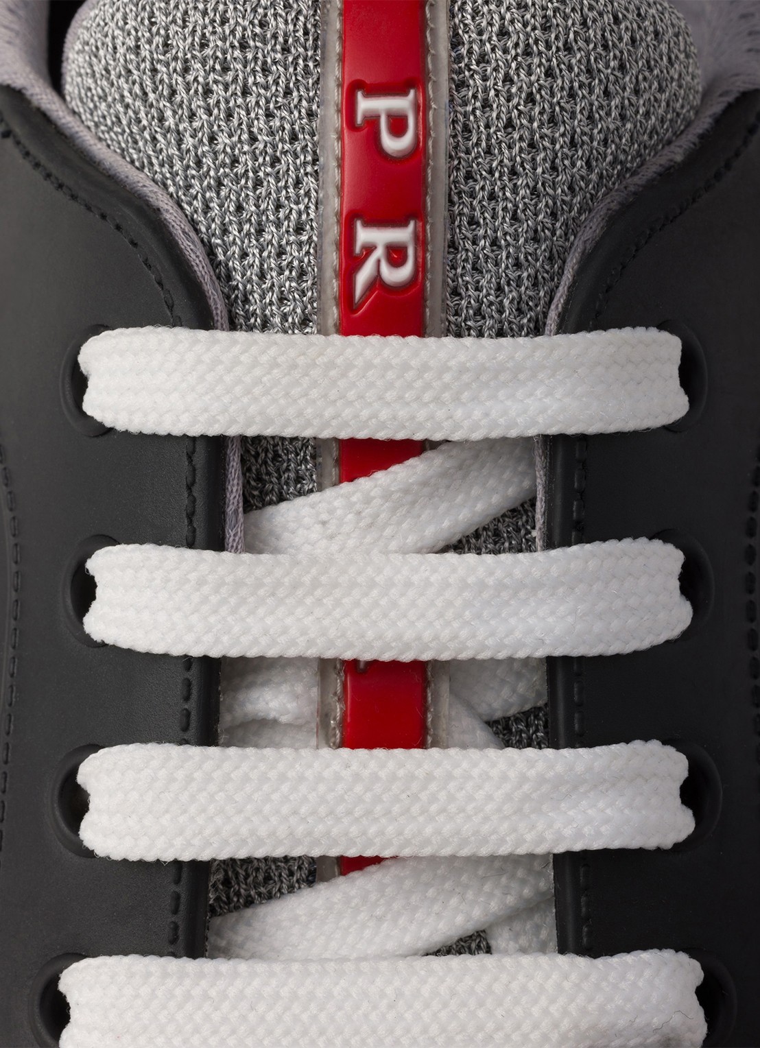 Prada America's Cup sneaker met mesh details - detail 7 zwart