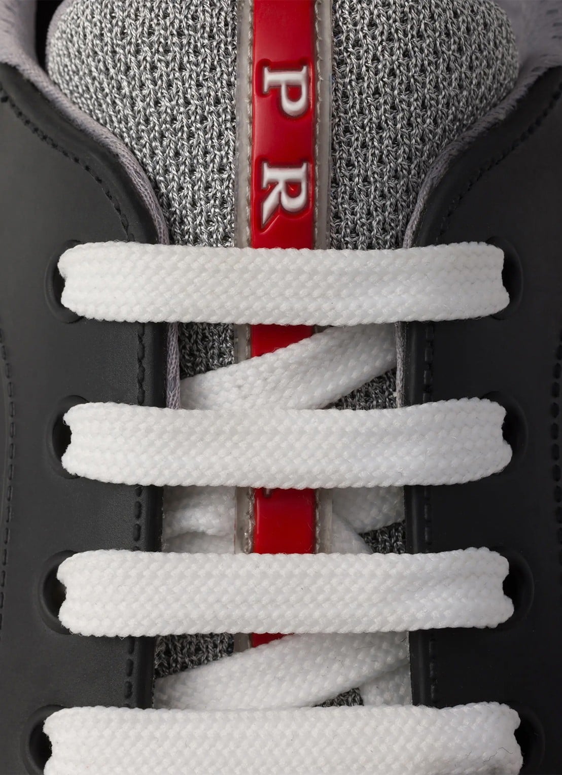 Prada America's Cup sneaker met mesh details - detail 6 zwart