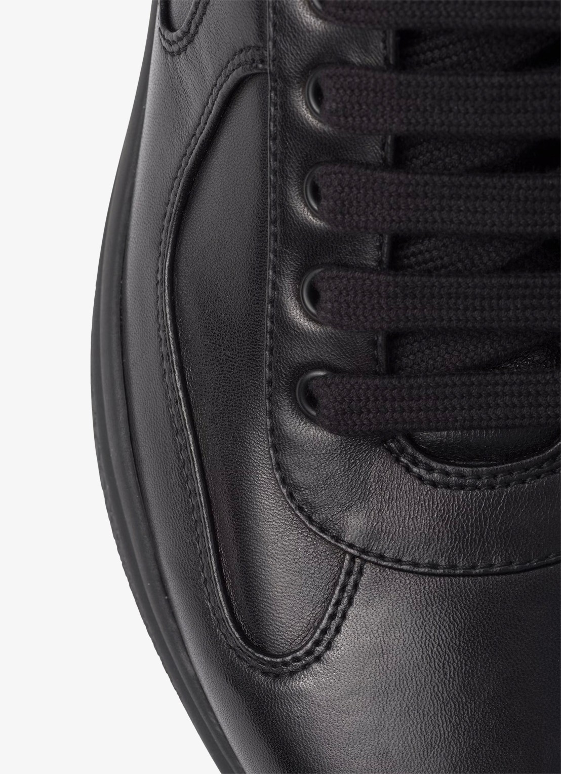 Prada America's Cup sneaker van lamsleer - detail 5 zwart
