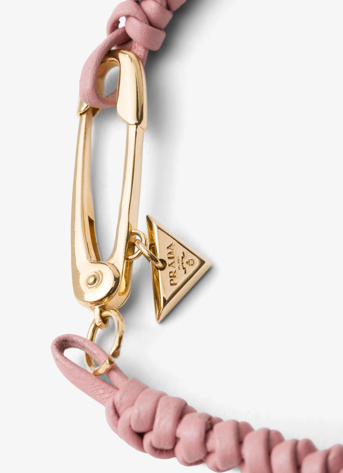 Prada Armband van leer - detail oudroze