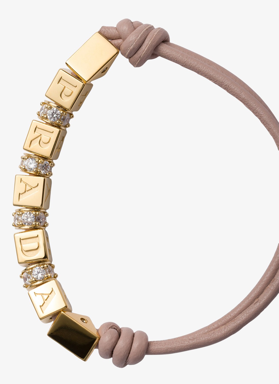 Prada Armband van leer - detail 2 oudroze