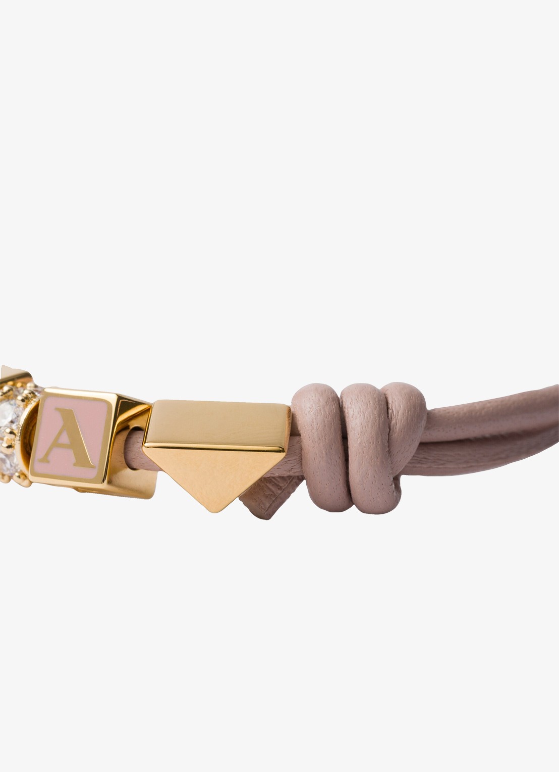 Prada Armband van leer - detail 3 oudroze