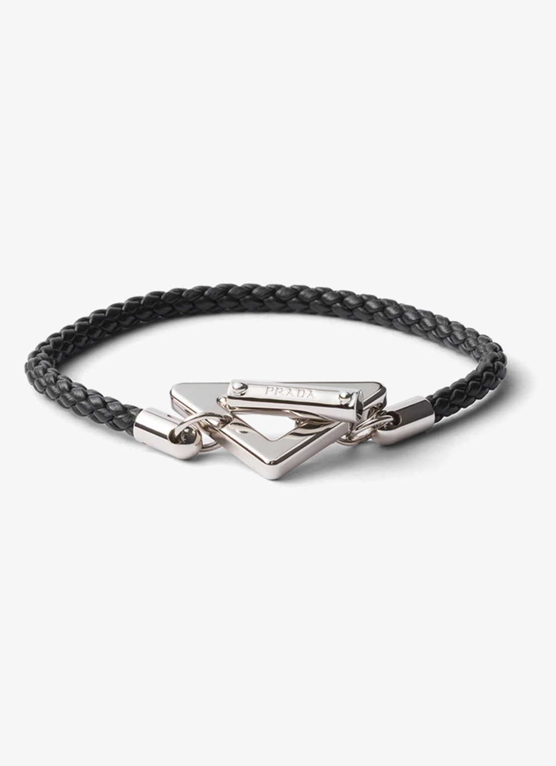 Prada Armband van leer - voorkant 2 zwart