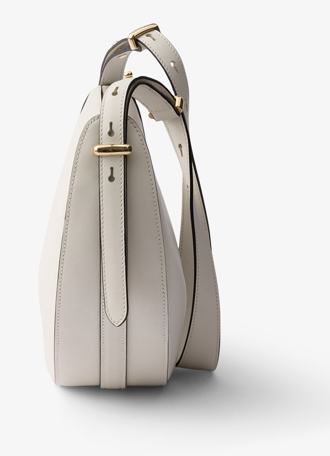 Prada Arqué Small schoudertas van kalfsleer - detail 5 wit