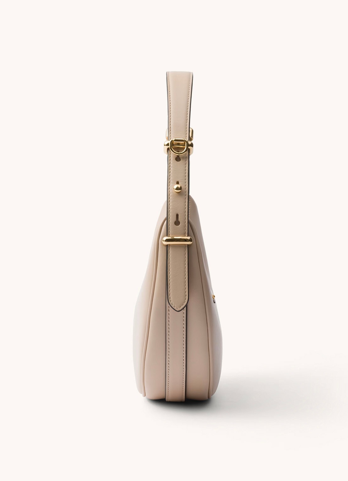 Prada Arqué Small schoudertas van leer - detail 6 gebroken wit
