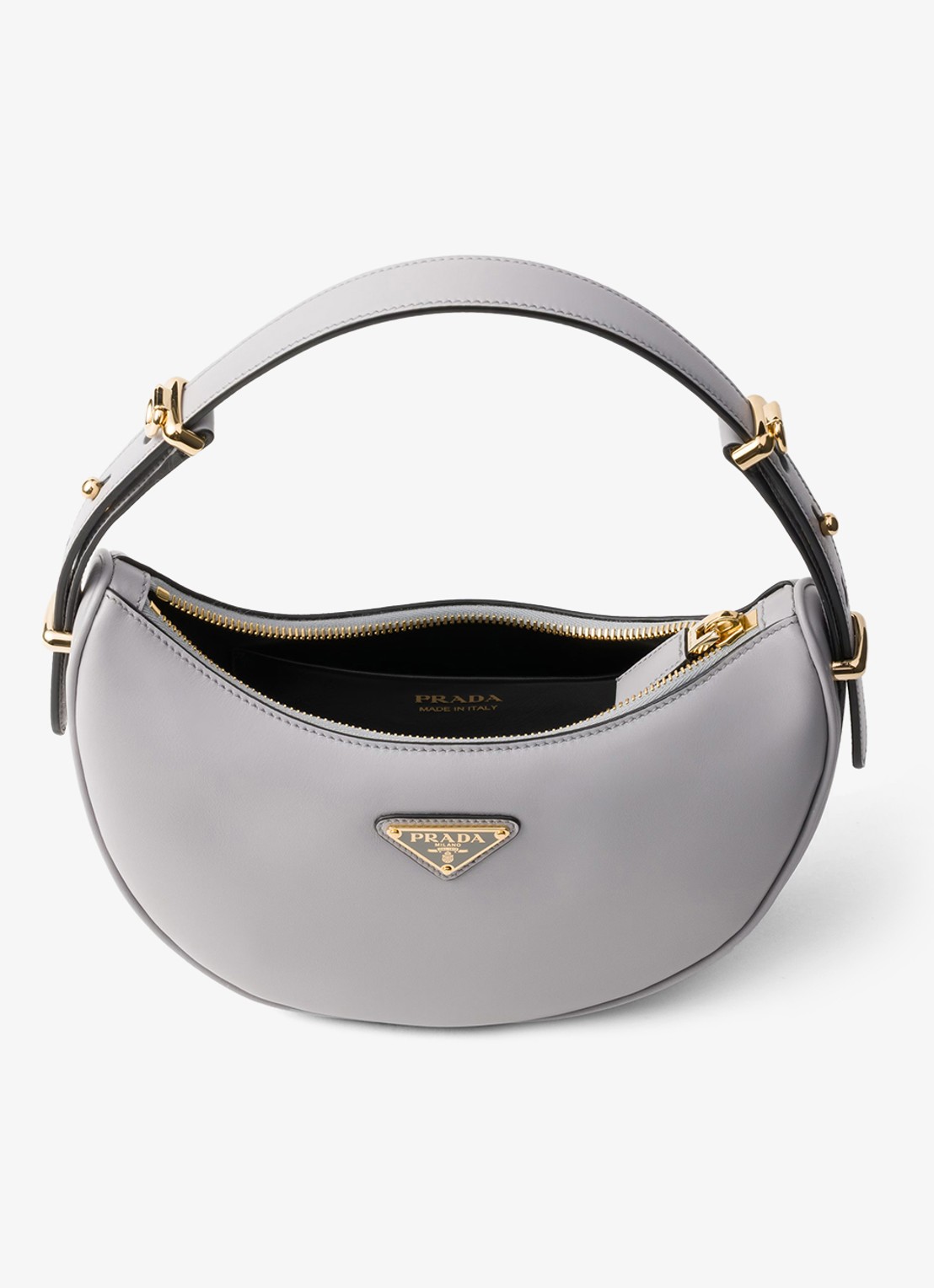 Prada Arqué Small schoudertas van leer - detail 4 grijs