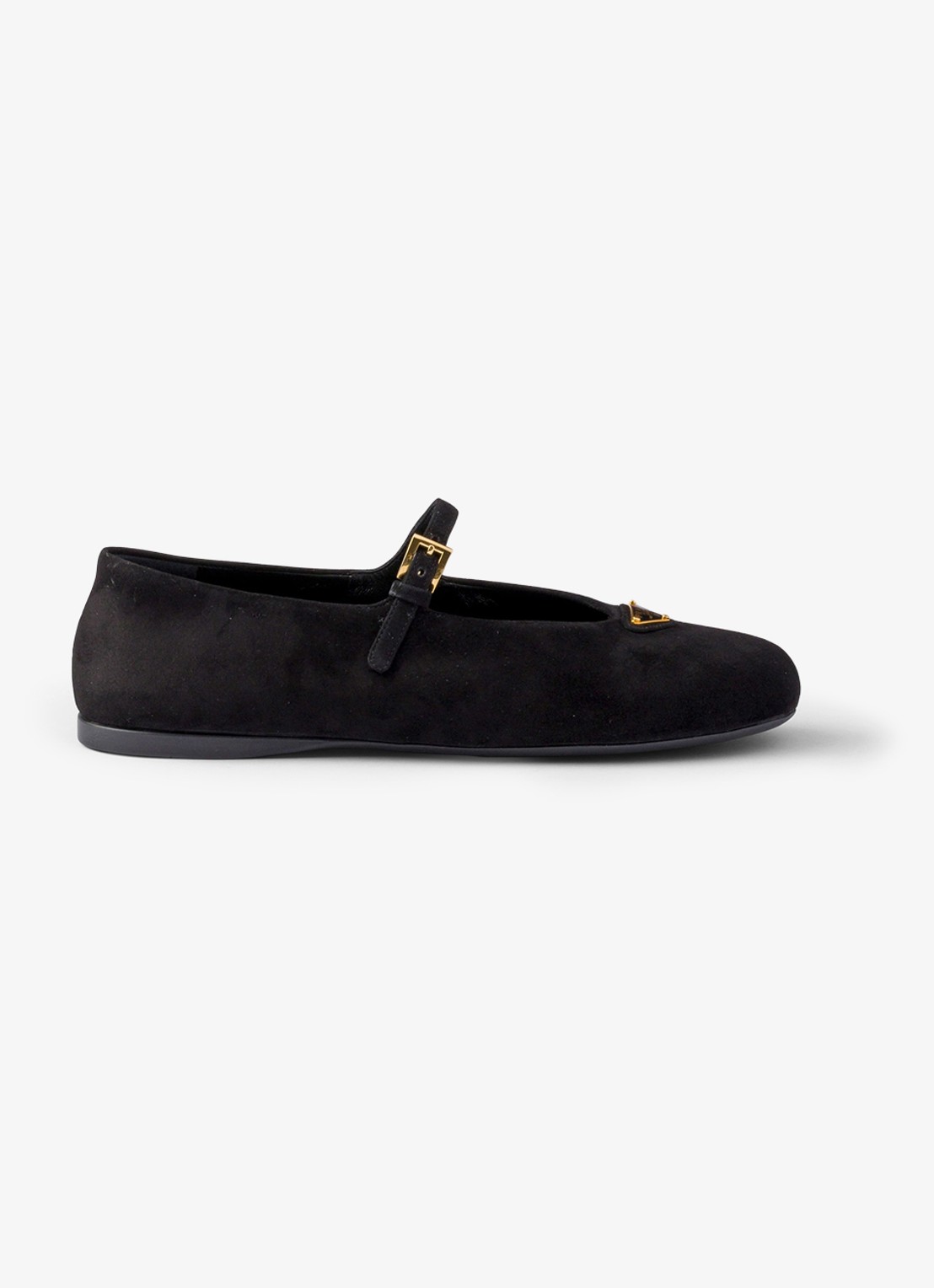 Prada Ballerina van geitensuède - voorkant 4 zwart