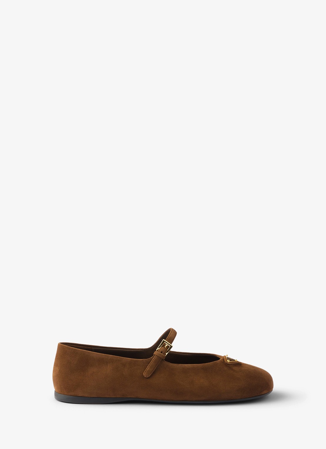Prada Ballerina van geitensuède - voorkant 2 bruin