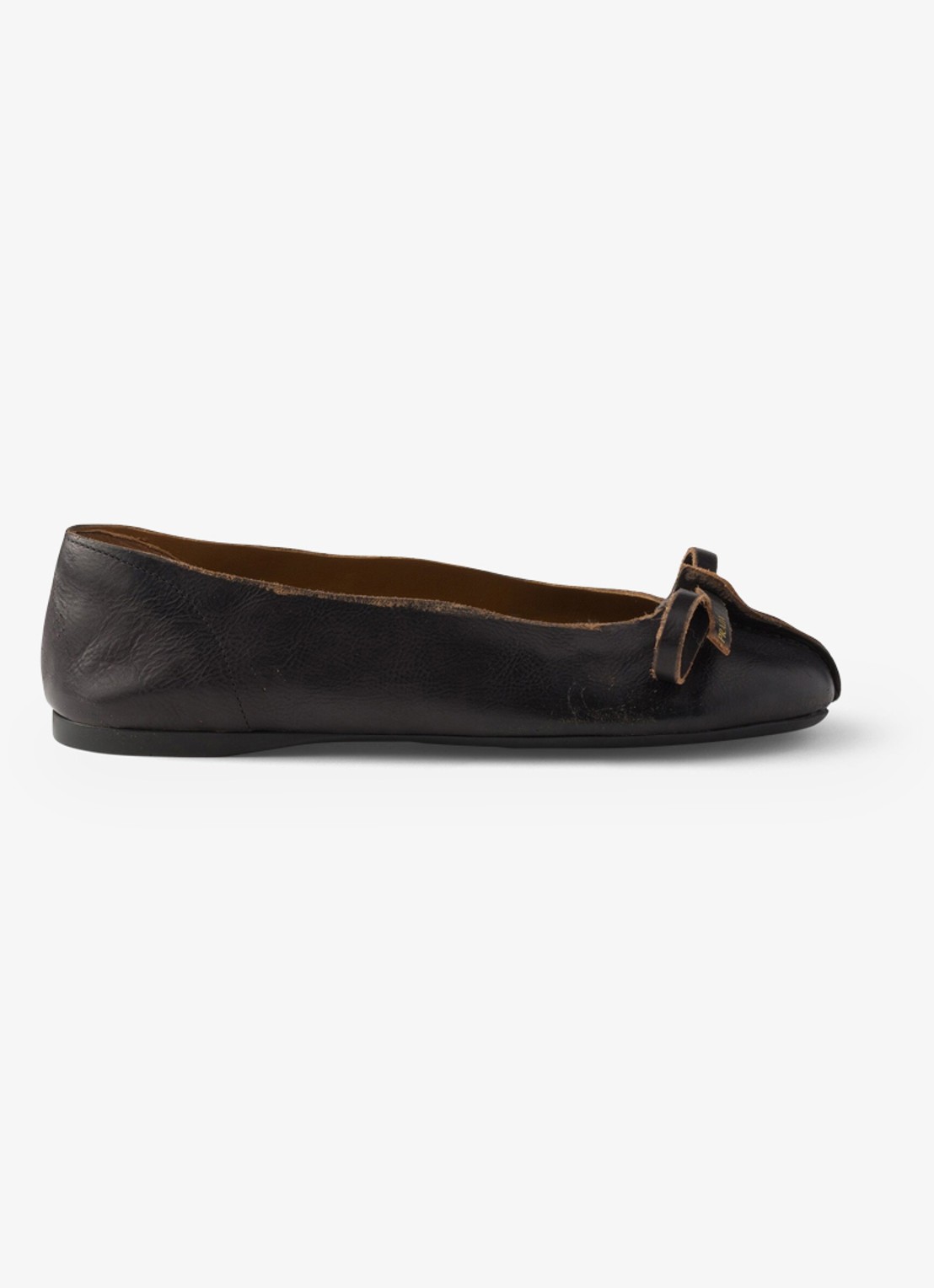 Prada Ballerina van kalfsleer - voorkant 2 zwart
