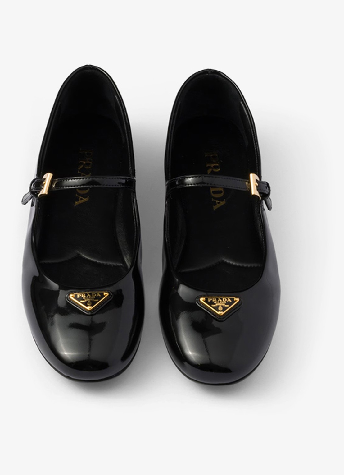 Prada Ballerina van lakleer - detail 4 zwart