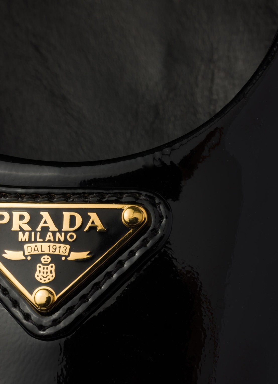Prada Ballerina van lakleer - detail 6 zwart