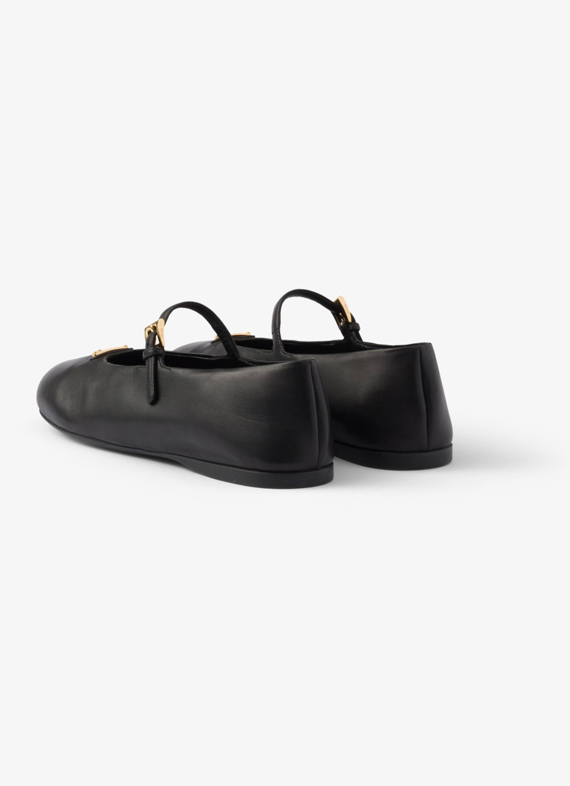 Prada Ballerina van leer - achterkant 5 zwart