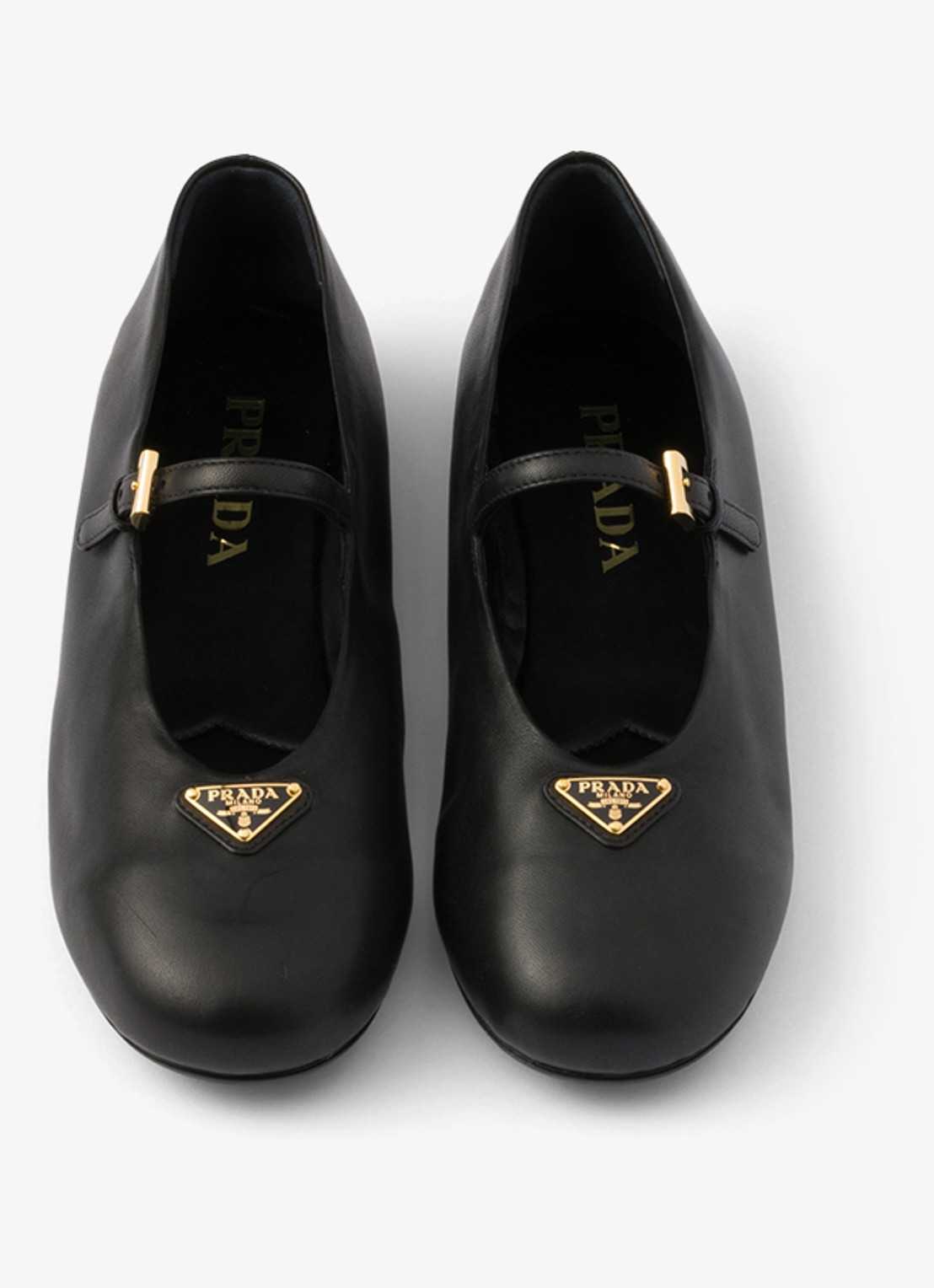 Prada Ballerina van leer - detail 4 zwart