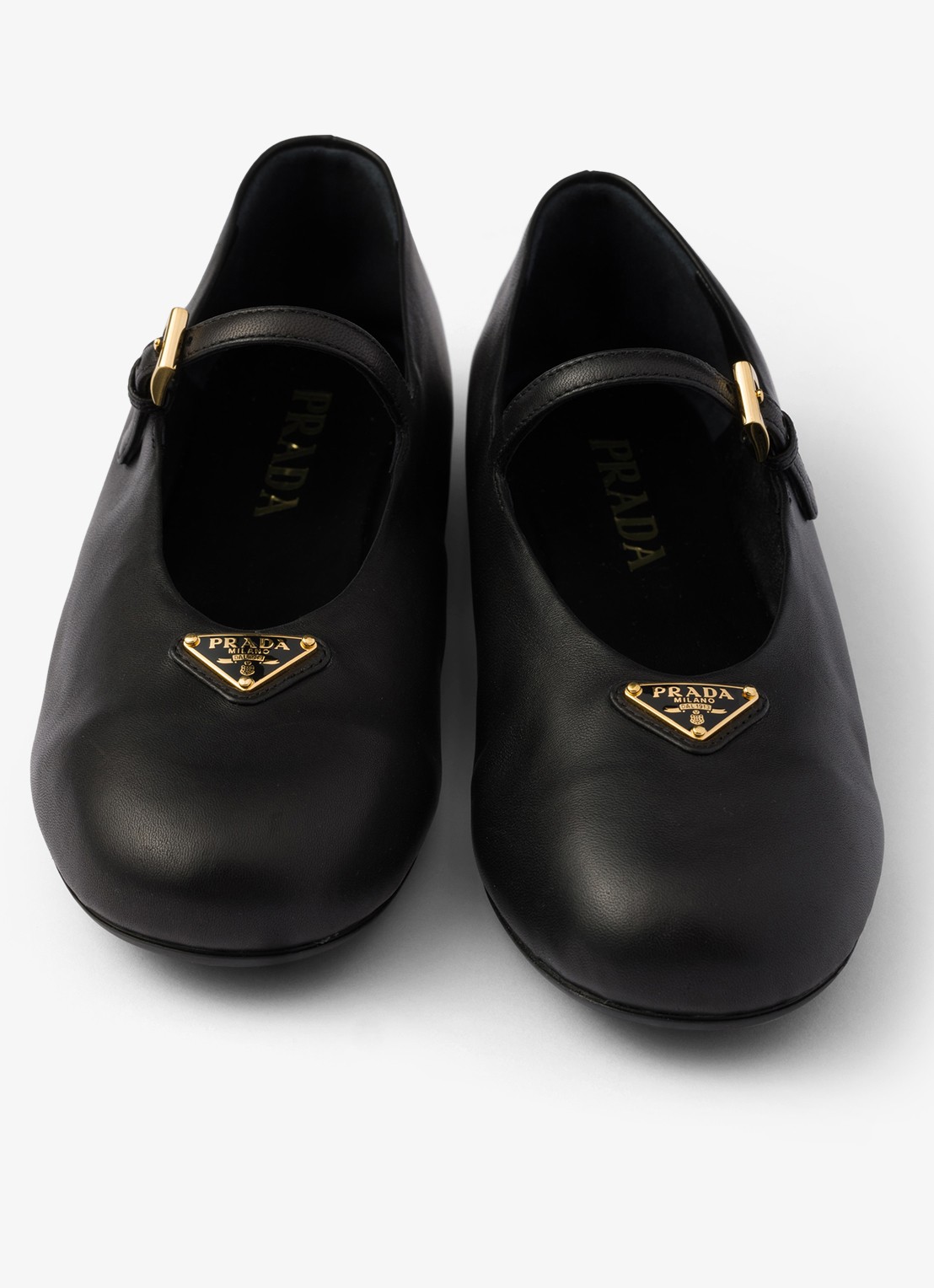 Prada Ballerina van leer - detail 5 zwart