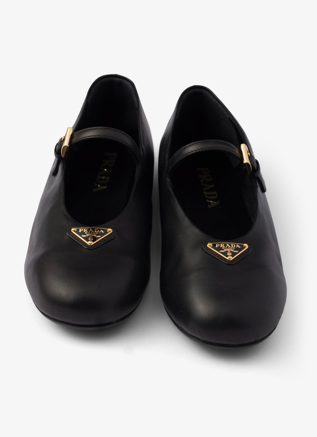 Prada Ballerina van leer - detail 4 zwart