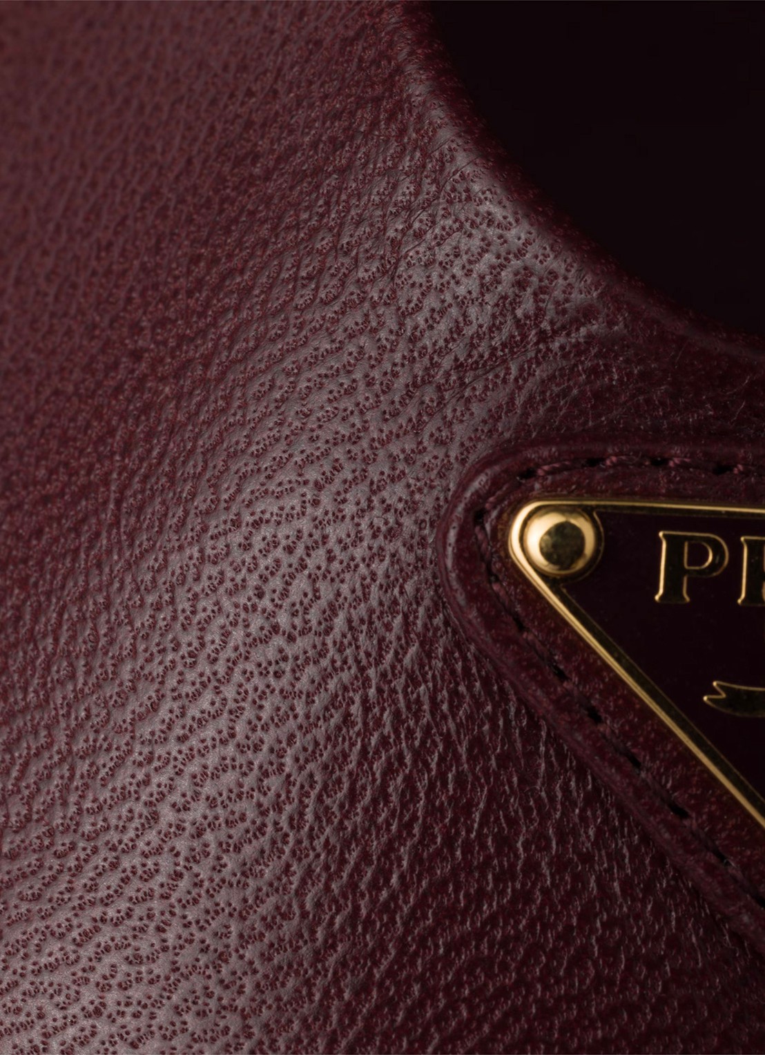 Prada Ballerina van leer - detail 6 bordeauxrood