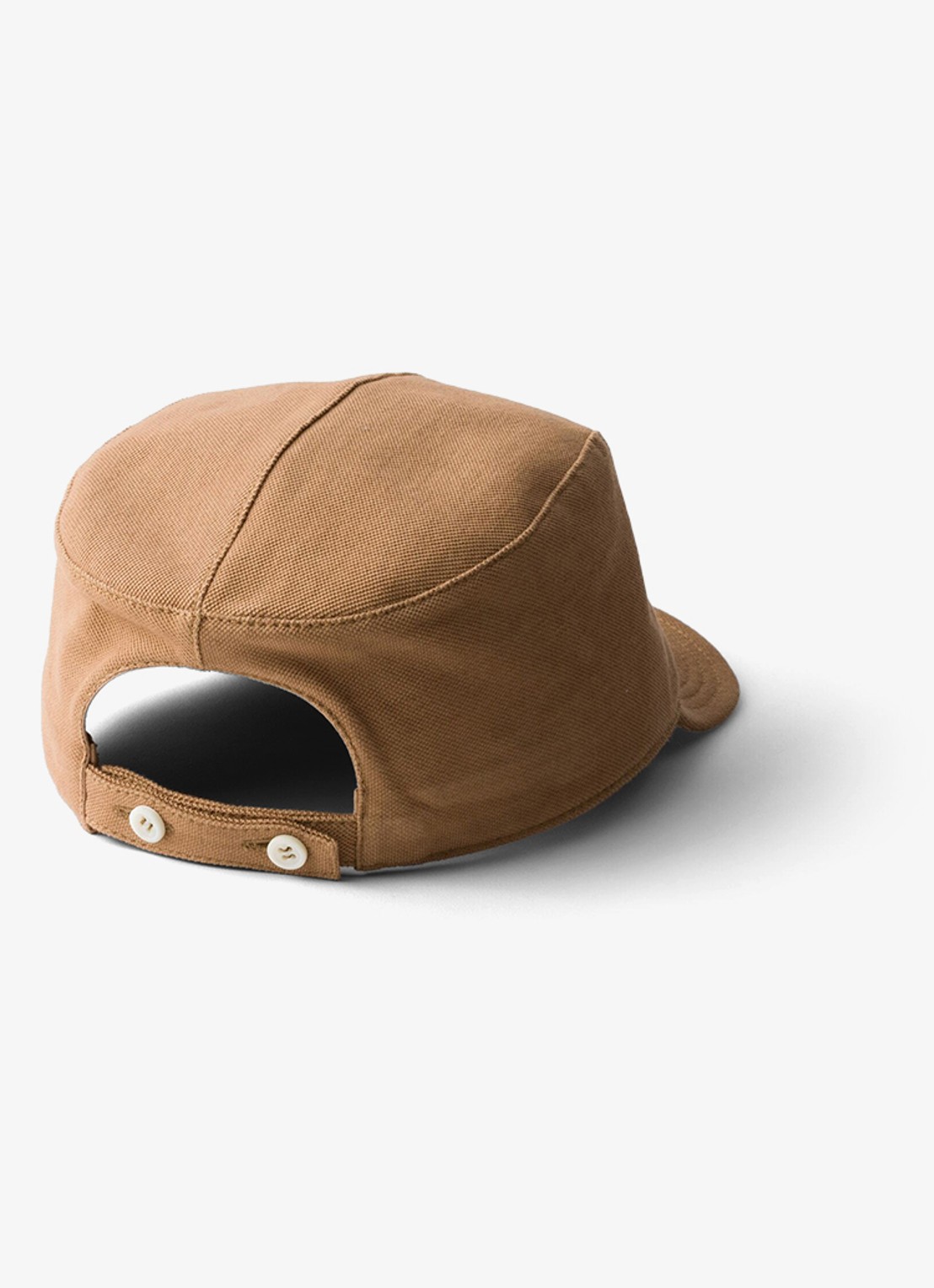 Prada Baseball pet met borduring - achterkant camel