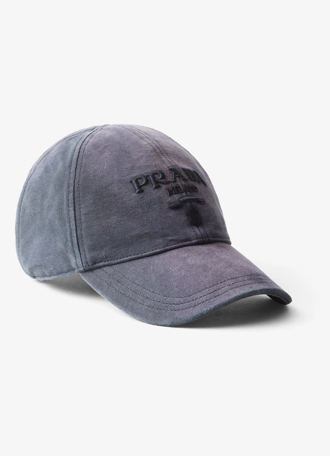 Prada Baseball pet met logo - voorkant 2 donkerblauw