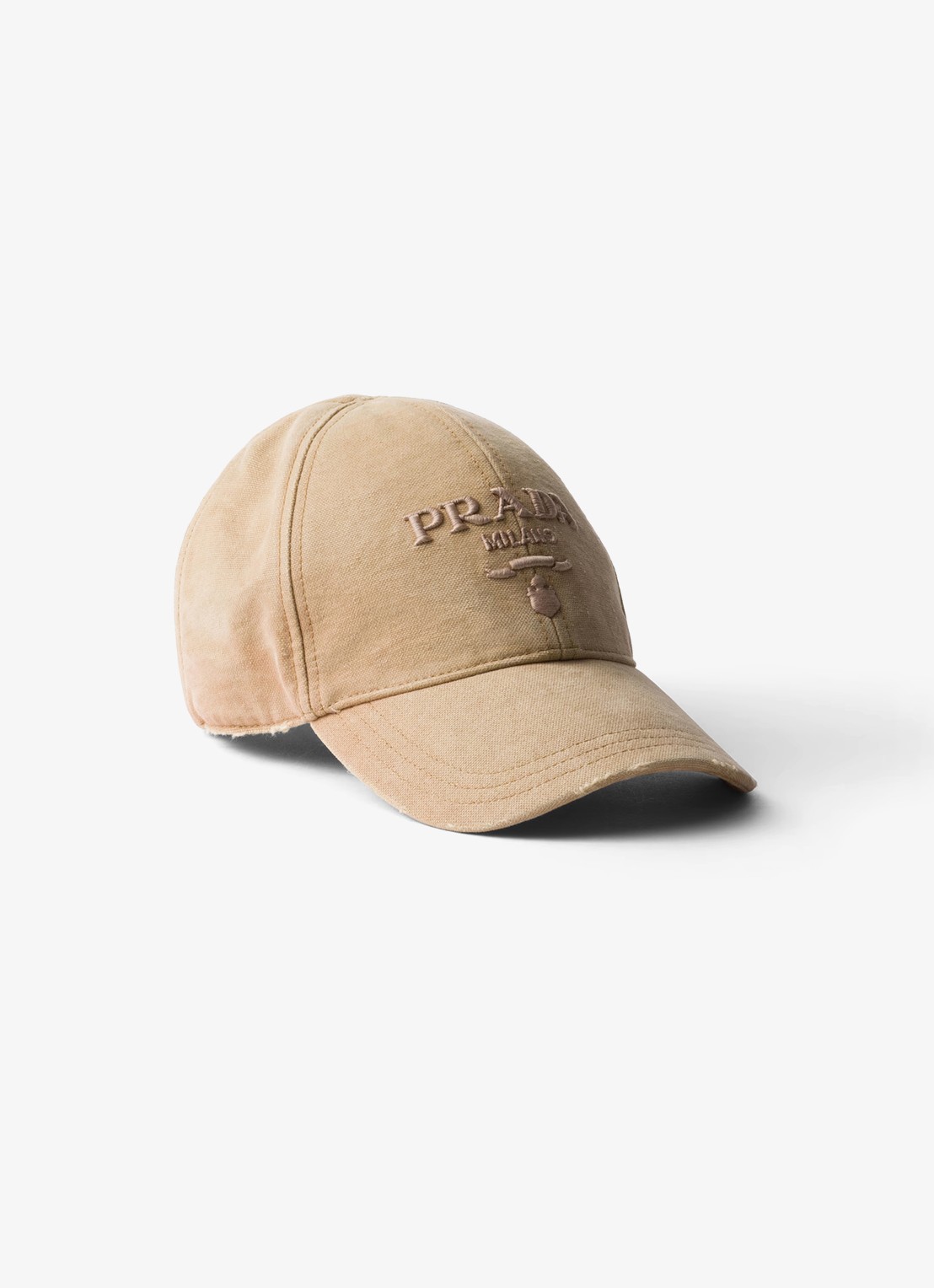 Prada Baseball pet met logo - voorkant beige