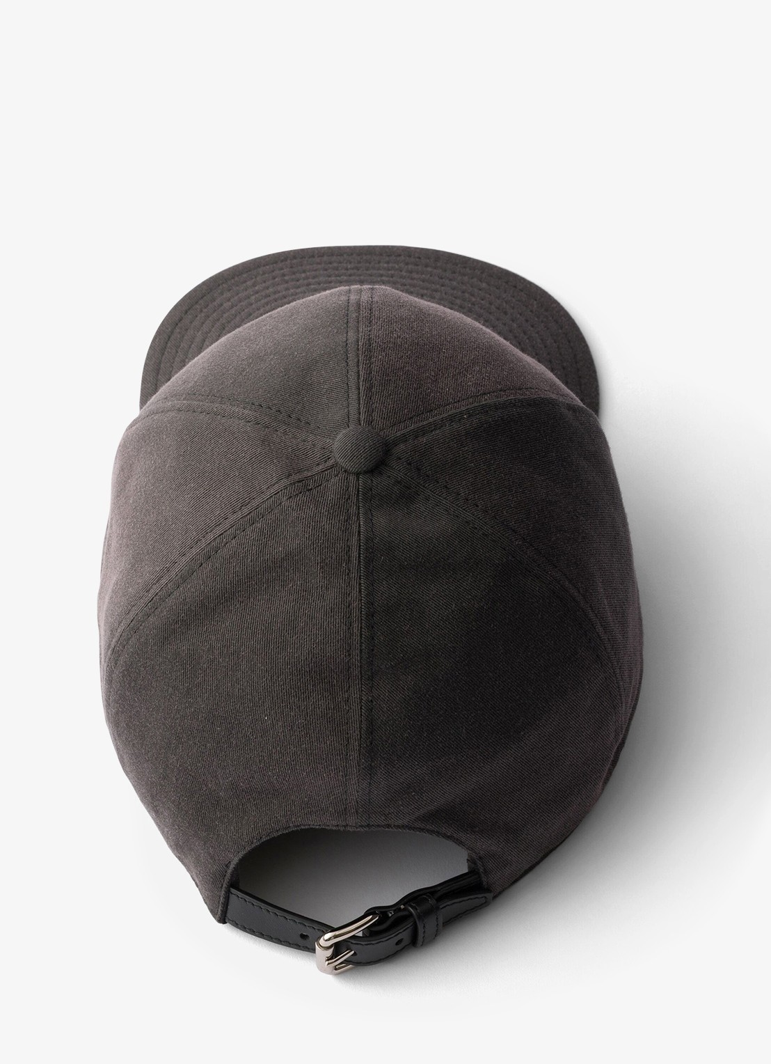 Prada Baseball pet met logoborduring - detail 2 zwart
