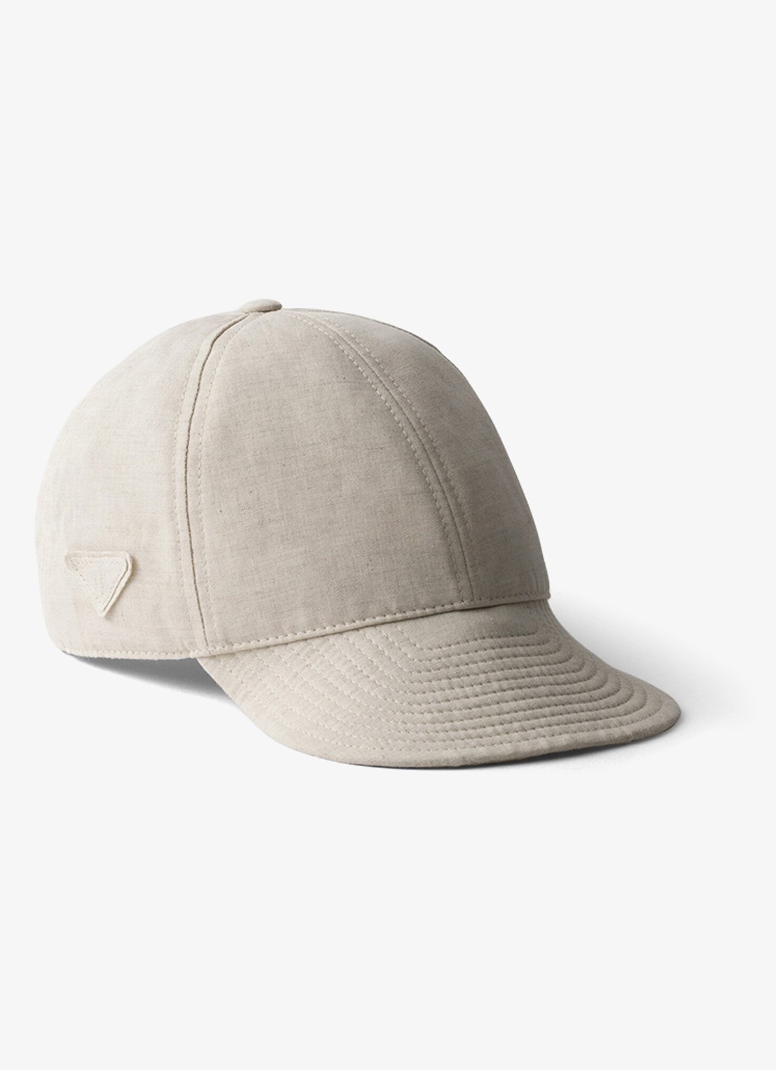 Prada Baseball pet van denim - voorkant 3 gebroken wit
