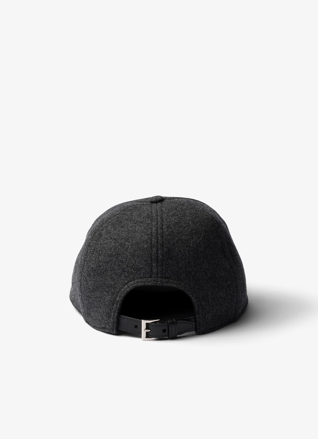 Prada Baseball pet van kasjmier - achterkant 3 donkergrijs