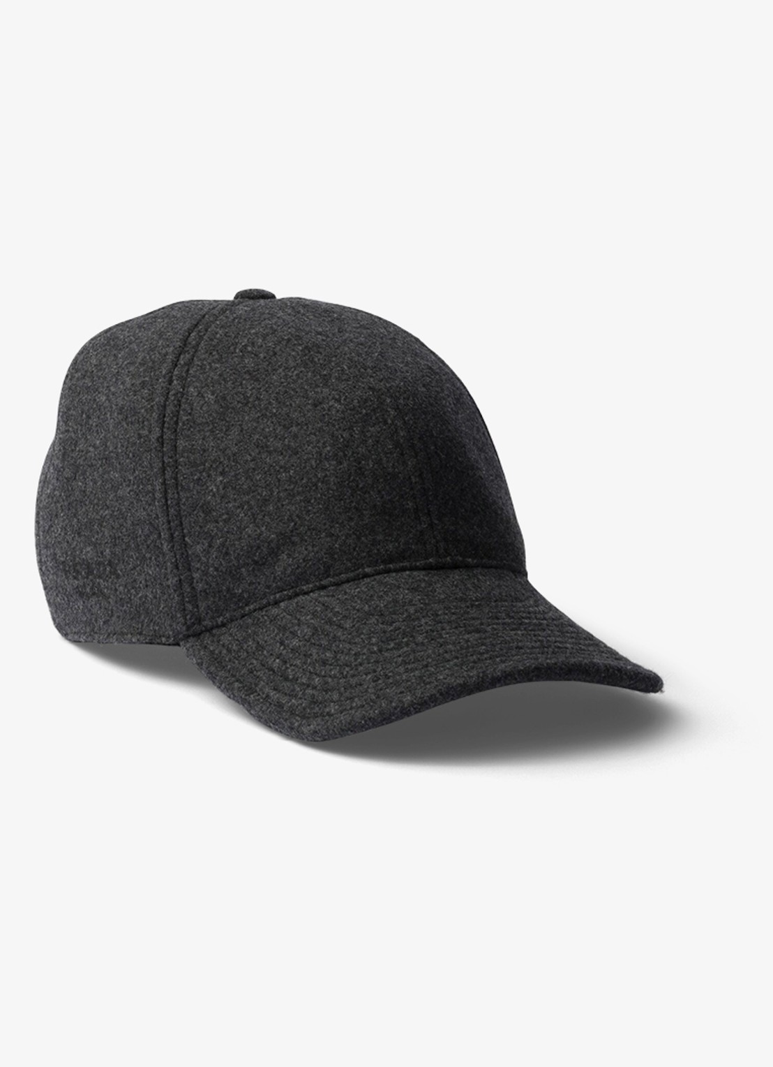 Prada Baseball pet van kasjmier - voorkant donkergrijs